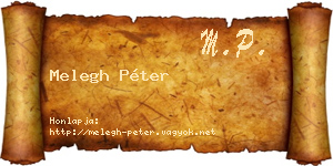 Melegh Péter névjegykártya